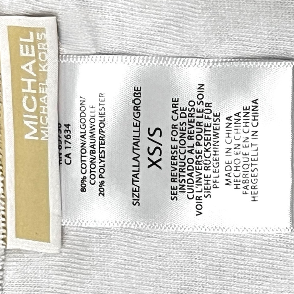 Michael Kors Terrycloth Oversize CoverUp White Tunic Shirt XS Old Money Prep NWT - Picture 6 of 7